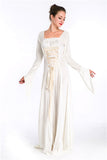 White Renaissance Princess Medieval Elegant Halloween Costume