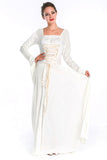 White Renaissance Princess Medieval Elegant Halloween Costume