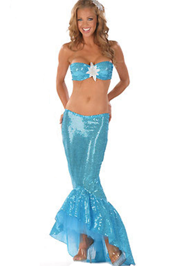 Blue Cute Womens Mermaid Halloween Fancy Costume