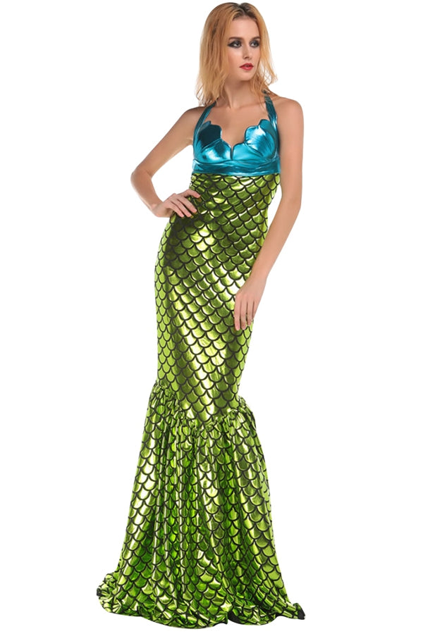 Womens Adult Sexy Halloween Mermaid Costume Green