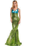 Womens Adult Sexy Halloween Mermaid Costume Green