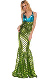 Womens Adult Sexy Halloween Mermaid Costume Green