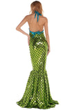 Womens Adult Sexy Halloween Mermaid Costume Green