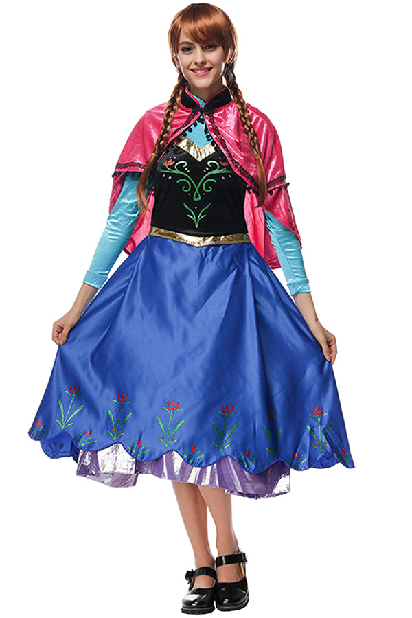 Anna Frozen Costume Adult, Womens Anna Costume Blue