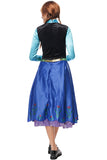 Anna Frozen Costume Adult, Womens Anna Costume Blue