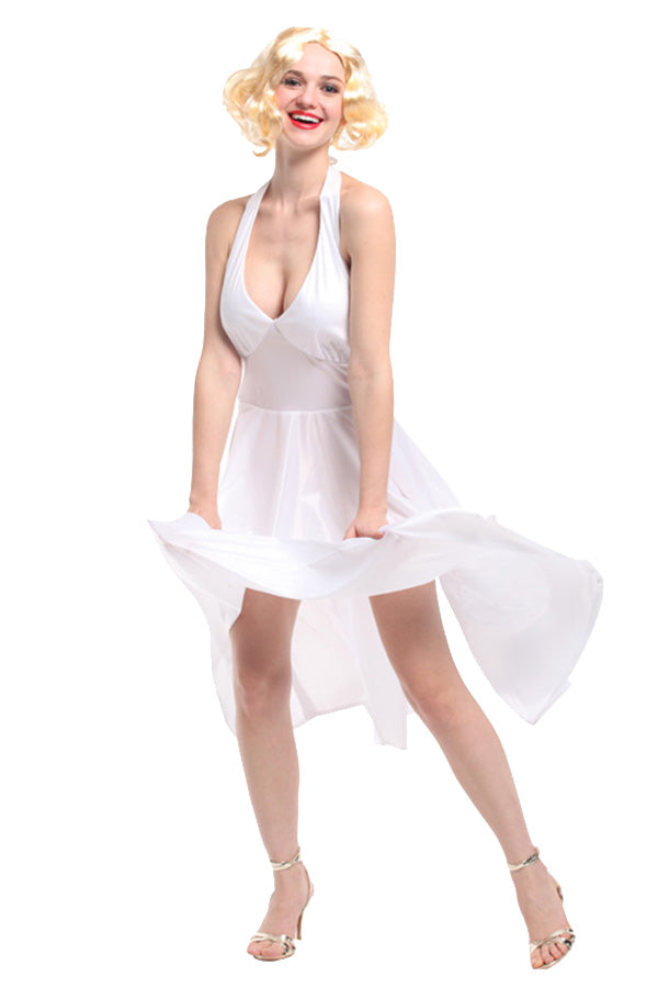 Sexy Movie Star Marilyn Monroe Halloween Costumes White