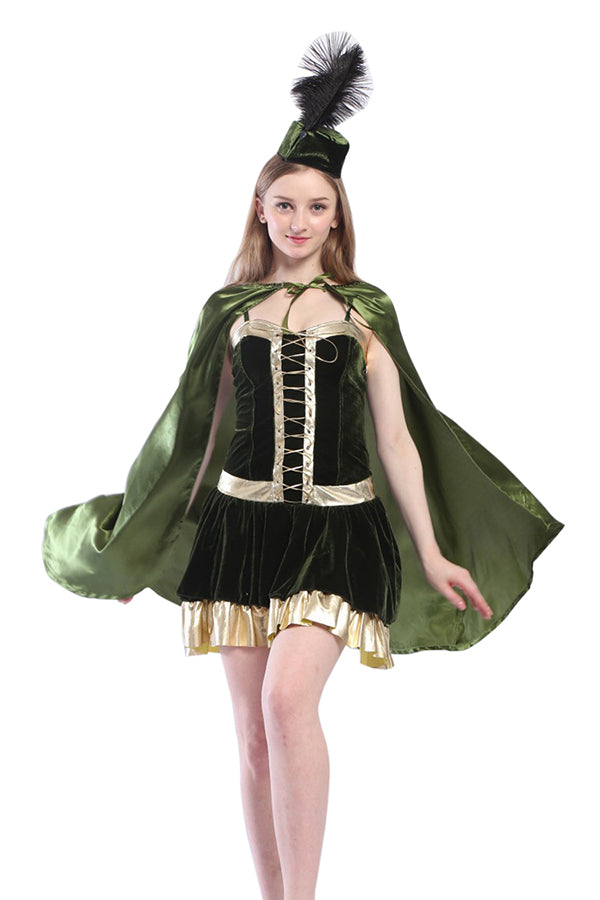 Women Forest Princess Halloween Costume Green