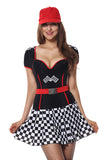 Women Sexy Halloween Race Girl Costume Black
