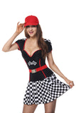 Women Sexy Halloween Race Girl Costume Black