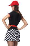 Women Sexy Halloween Race Girl Costume Black