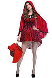 Womens Glamorous Halloween Little Red Riding Hood Costume Red