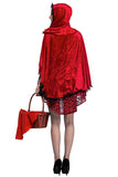 Womens Glamorous Halloween Little Red Riding Hood Costume Red