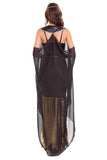 Womens Halloween Greek Goddess Sequin Costume Gold
