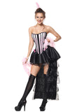 Womens Halloween Corset Dancing Dress Carnival Party Costume Black