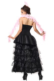 Womens Halloween Corset Dancing Dress Carnival Party Costume Black