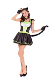 Womens Party Dress Cat Halloween Animal Costume Black And White