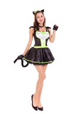 Womens Party Dress Cat Halloween Animal Costume Black And White