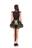 Womens Party Dress Cat Halloween Animal Costume Black And White