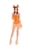Womens Sexy Halloween Goldfish Mermaid Animal Costume Orange