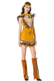 Sexy Pocahontas Indian Princess Halloween Costume Yellow