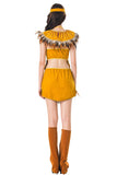 Sexy Pocahontas Indian Princess Halloween Costume Yellow