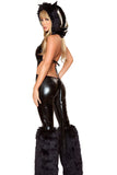 Sexy Adult Catwomen Halloween Cosplay Costume Black