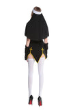 Sexy Adult Halloween Nun Costume Black