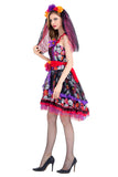 Fancy Ghost Halloween Zombie Bride Dress Costume Red