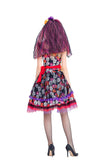 Fancy Ghost Halloween Zombie Bride Dress Costume Red
