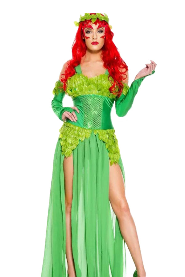 Women's Poison Ivy Costume Dress For Halloween Party