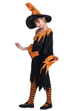 Girls Pumpkin Witch Halloween Costume