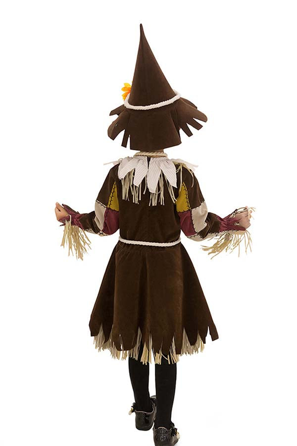 Girls The Wizard Of Oz Scarecrow Cosplay Halloween Costume