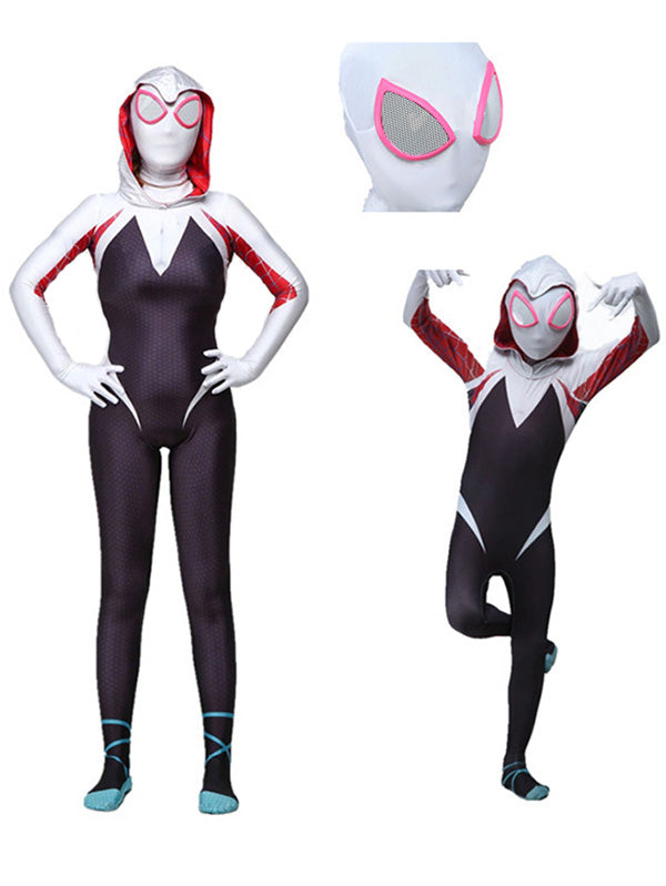 Spider Gwen Halloween Costume For Kids Bodycon Cosplay Jumpsuit