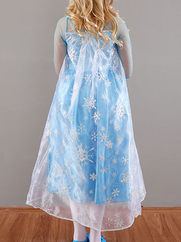 Elsa Reine des Neiges Robe de Princesse Déguisement d'Halloween Pour Filles Mazarine