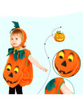 Cute Pumpkin Cosplay Costume For Kids Toddler Halloween Costume Orange