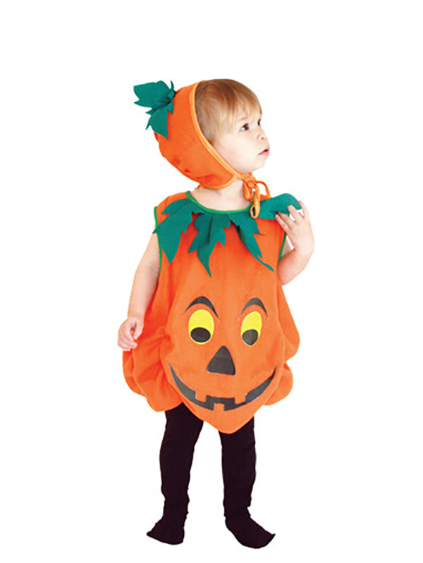 Cute Pumpkin Cosplay Costume For Kids Toddler Halloween Costume Orange
