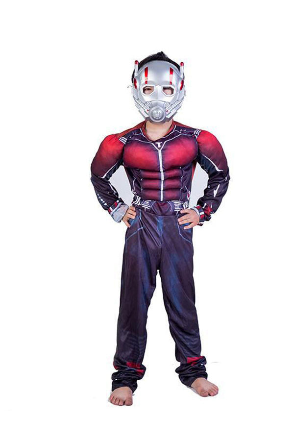 Ant Man Kids Superhero Cosplay Halloween Costume Dark Red