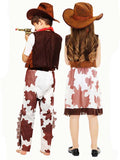 Halloween Retro Western Cowboy Costume Brown