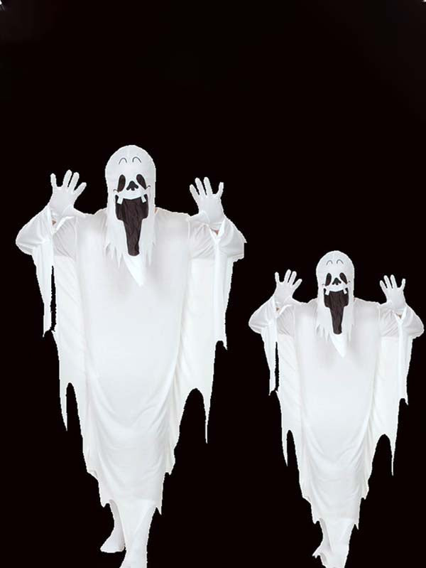 Scary White Ghost Parent-Child Costume White