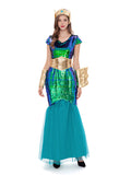 Sexy Sequined Mermaid Costume Green