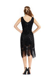 Sexy V Neck Halloween Cosplay The Great Gatsby Costume Black