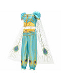Jasmine Aladdin Princess Dress Halloween Costume Blue