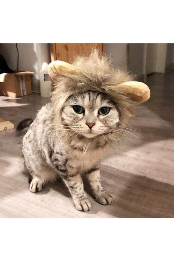 Pet Lion Mane Cat Costume Headgear