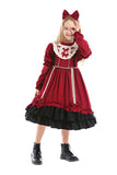 Red Gothic Lolita Dress For Kids
