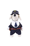 Pet Halloween Costume Dog Cop Cosplay Costume Black