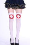 Halloween Cosplay Nurse Socks High Knee Socks White
