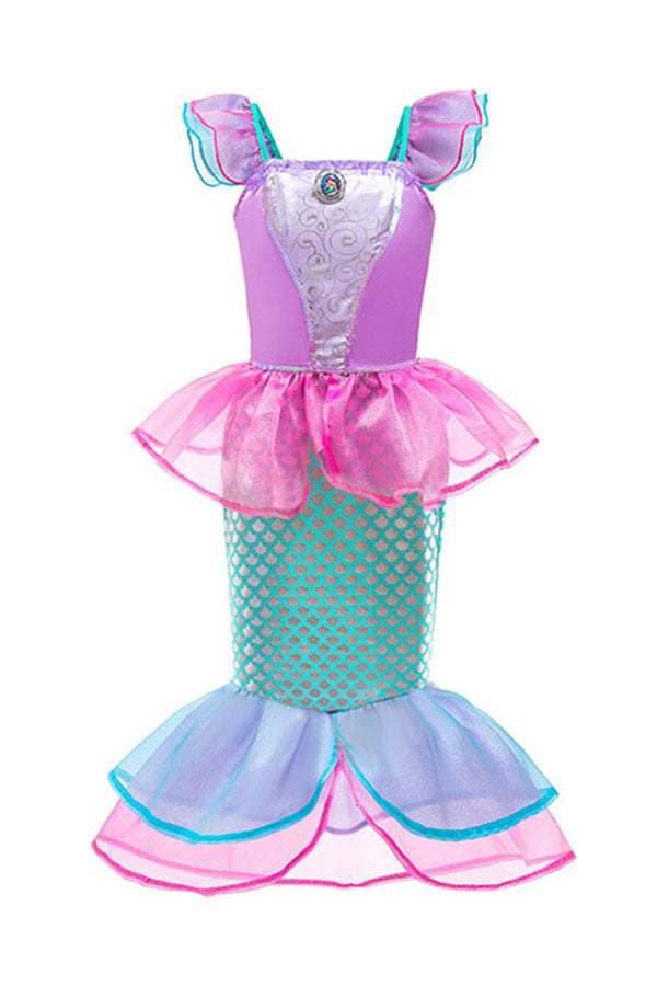 Mermaid Princess Dress Halloween Costume For Girls Pink