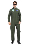 Top Gun Flight Suit Costume Air Force Fighter Pilot Jumpsuit for Men