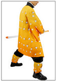 Zenitsu Cosplay Kimono Robe Suit Demon Slayer