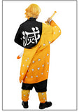 Demon Slayer Agatsuma Zenitsu Cosplay Cloak Robe Set